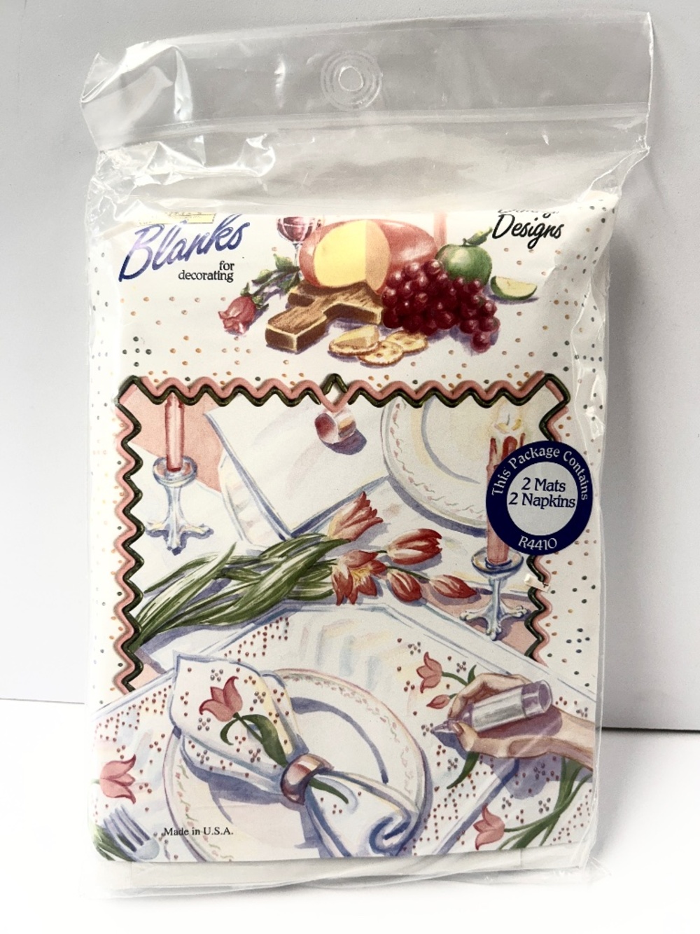 New Tobin Blanks for Decorating 2 Mats 2 Napkins Fabric Paint X-stitch